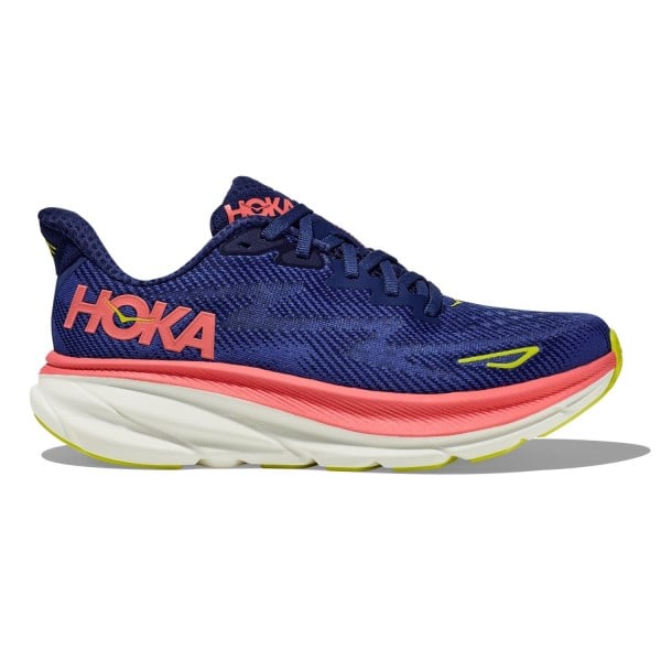 Hoka Clifton 9 - Womens Running Shoes - Evening Sky/Coral | Sportitude