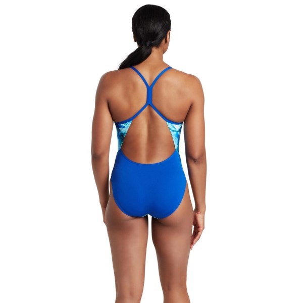 Zoggs Sprintback Womens One Piece Swimsuit - Aqua Digital