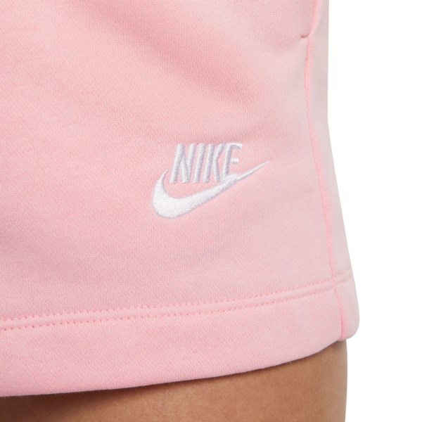 Nike Sportswear Club Fleece Mid-Rise Womens Shorts - Med Soft Pink/White