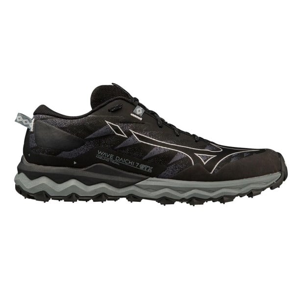 Mizuno Wave Daichi 7 GTX - Mens Trail Running Shoes - Black/Ombre Blue/Stormy Weather