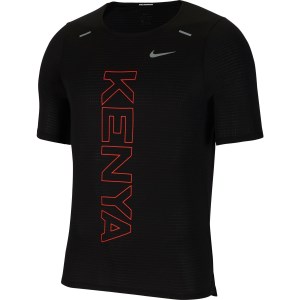 Nike Dri-Fit Team Kenya Rise 365 Mens Running T-Shirt - Black/Reflective Silver