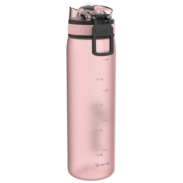 Ion8 Slim BPA Free Water Bottle - 500ml - Rose Quartz