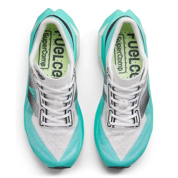 New Balance FuelCell SuperComp Elite v4 - Mens Road Racing Shoes - Cyber Jade/White/Black