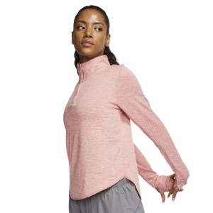 Nike Sphere Element Half Zip Womens Long Sleeve Running Top - Pink Quartz/Echo Pink/Heather