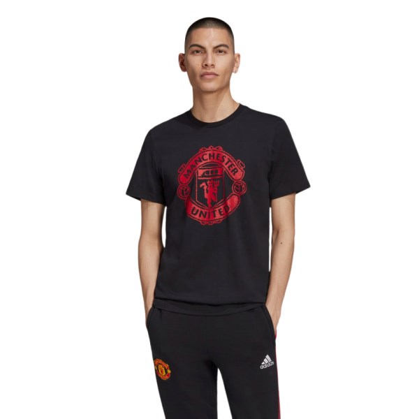 Adidas Manchester United DNA Graphic Mens T-Shirt - Black