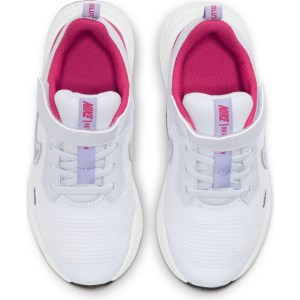 Nike Revolution 5 PSV - Kids Running Shoes - Football Grey/Purple Pulse/Fireberry