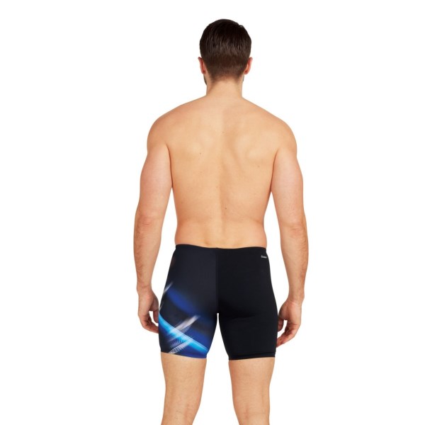 Zoggs Vector Mid Mens Swimming Jammer - Blue/Black