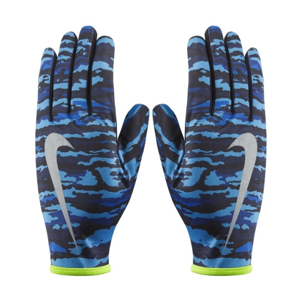 Nike Printed Lightweight Rival Mens Running Gloves - Blue/Black