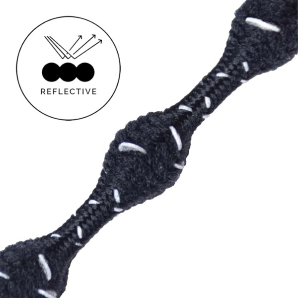 Caterpy The Original Run No-Tie Adult Reflective Shoe Laces - 75 cm - Jaguar Black Reflective