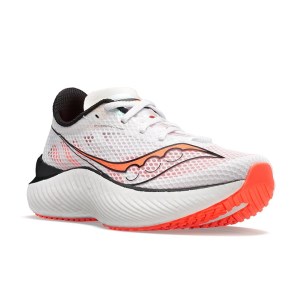 Saucony Endorphin Pro 3 - Mens Road Racing Shoes - White/Black/Vizired