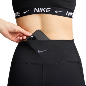 Nike One Womens High Waisted 7/8 Pocket Leggings - Black/Black