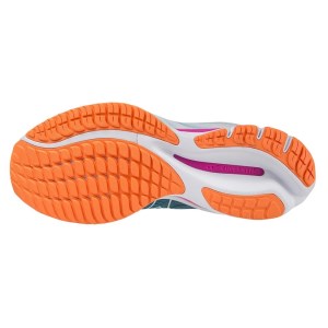 Mizuno Wave Rider 26 - Womens Running Shoes - Antigua Sand/White/Light Orange