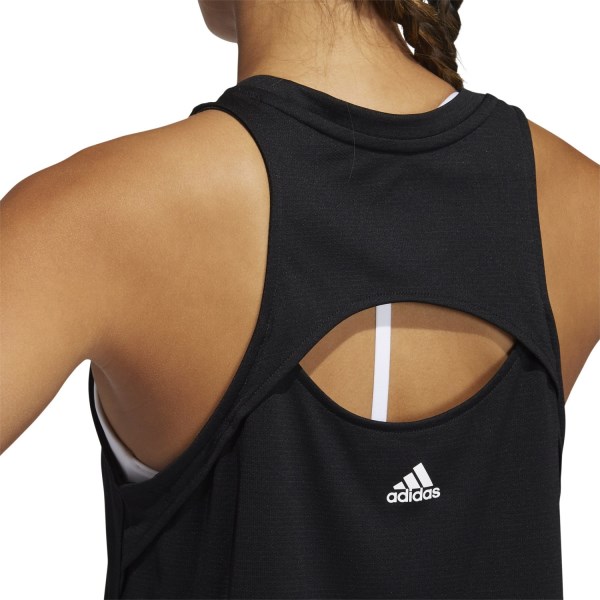 Adidas 3 Bar Logo Womens Training Tank Top - Black/Grey/White