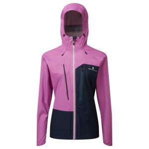 Ronhill Tech Fortify Womens Waterproof Running Jacket - Dark Navy/Fuschia