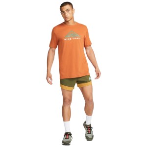 Nike Dri-Fit Mens Trail Running T-Shirt - Dark Russet