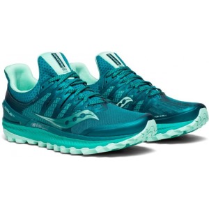 Saucony Xodus ISO 3 - Womens Trail Running Shoes - Green/Aqua