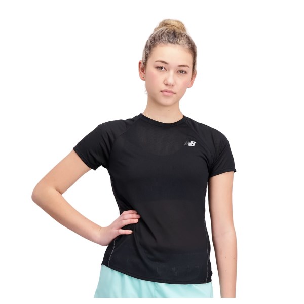 New Balance Impact Run Womens Short Sleeve T-Shirt - Black