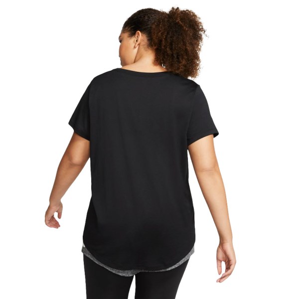 Nike Dri-Fit Legend Womens Training T-Shirt - Plus Size - Black/White