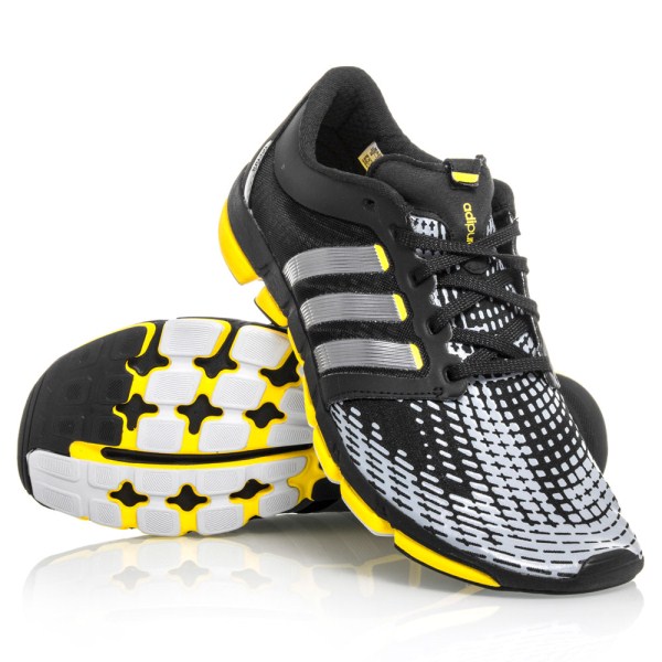 Adidas Adipure Motion - Mens Running Shoes - Black/Silver/Yellow