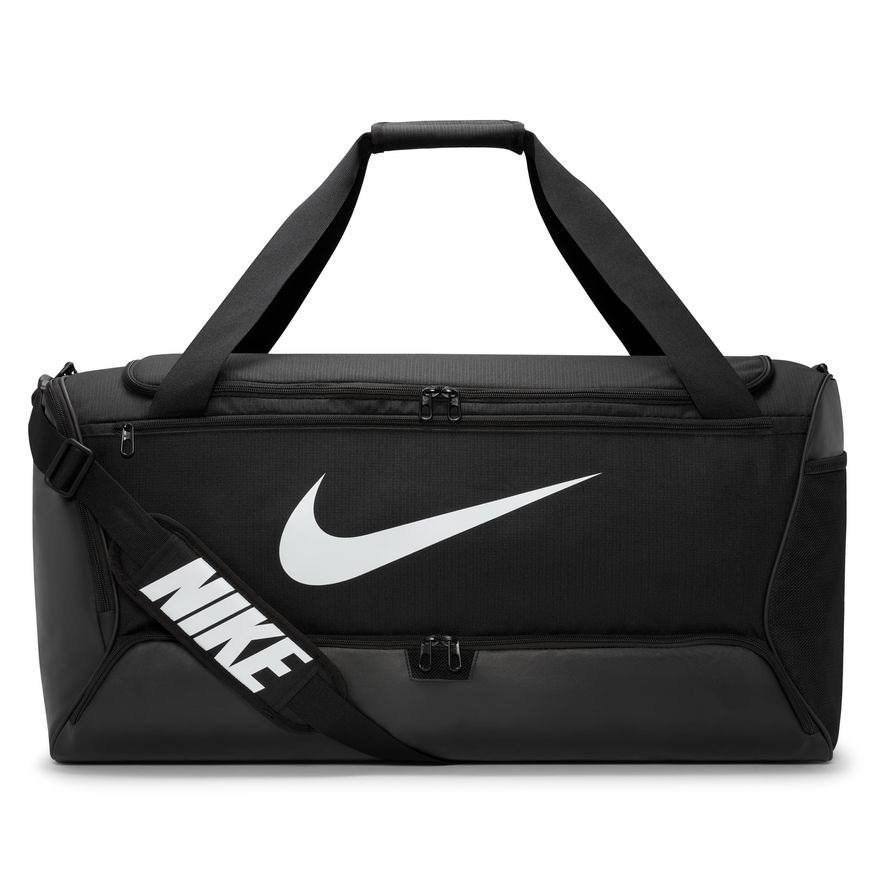 Nike Brasilia 9.5 Large Training Duffel Bag - Triple Black/White ...