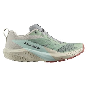 Salomon Sense Ride 5 - Womens Trail Running Shoes - Lily Pad/Rainy Day/Bleached Aqua