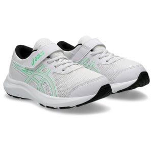Asics Contend 9 PS - Kids Running Shoes - White/New Leaf