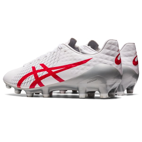 Asics Menace 4 - Mens Football Boots - White/Classic Red | Sportitude