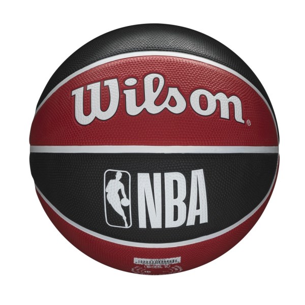 Wilson Chicago Bulls NBA Team Tribute Outdoor Basketball - Size 7 - Red/Black