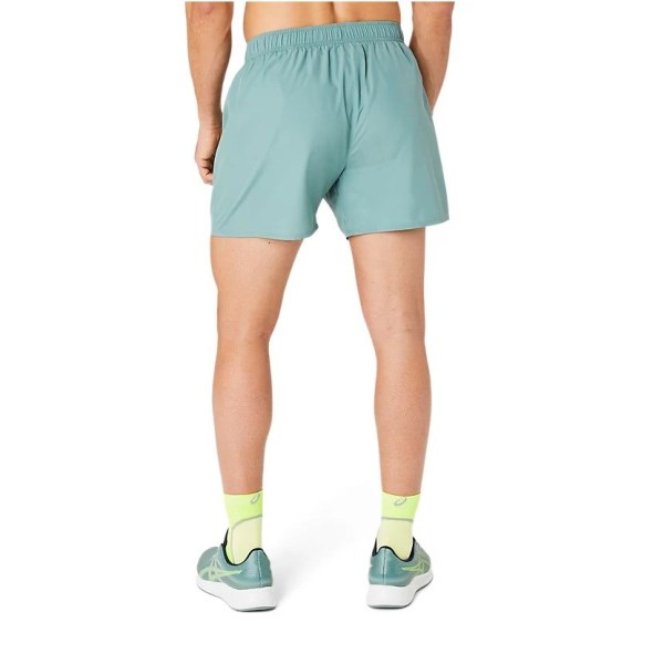 Asics Silver 5 Inch Mens Running Shorts - Celadon