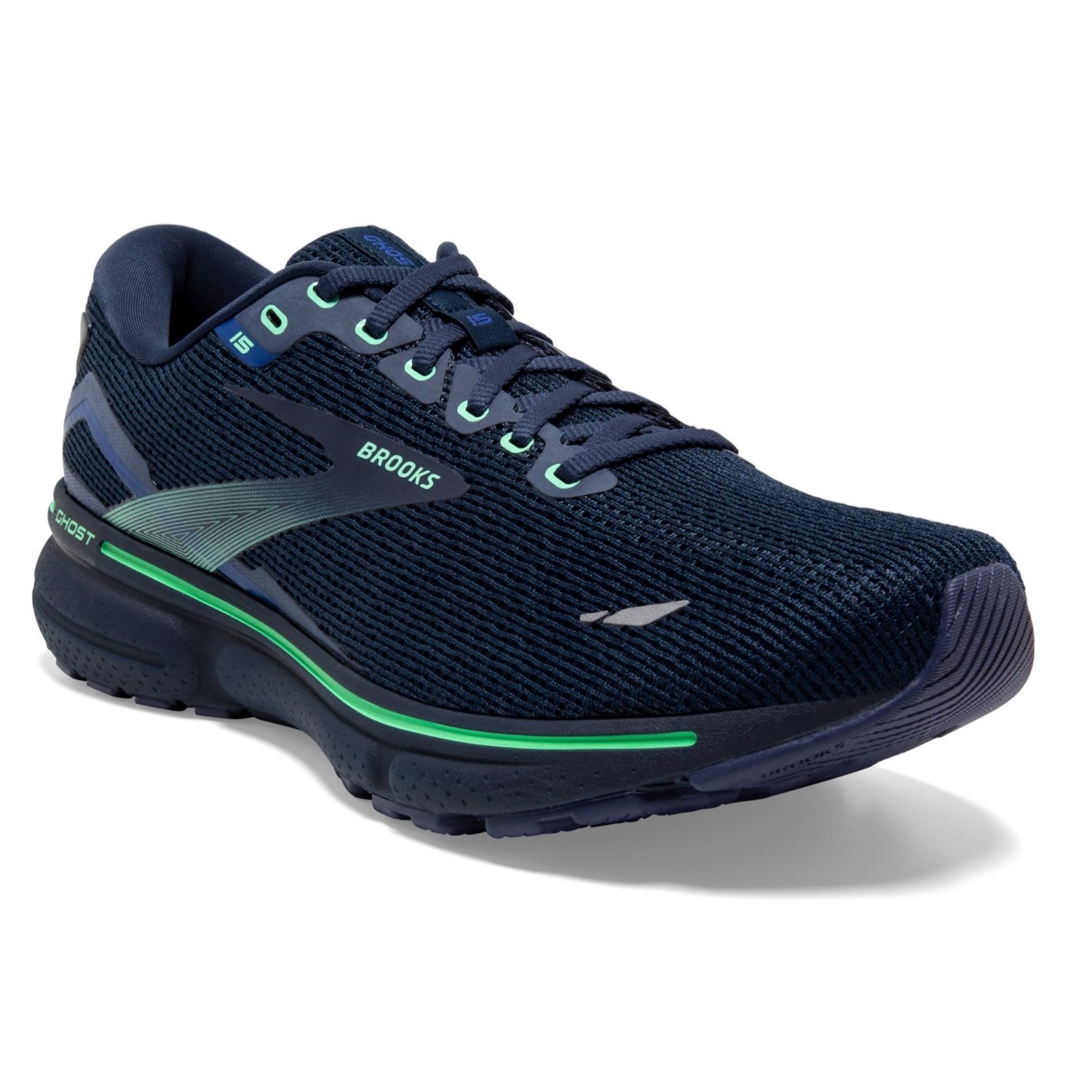 Brooks Ghost 15 - Mens Running Shoes - Crown Blue/Black/Green | Sportitude