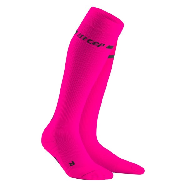 CEP Neon Compression Running Socks - Pink
