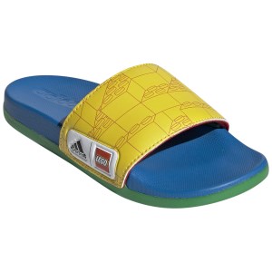 Adidas Adilette Comfort X Lego - Kids Slides - Yellow/Red/Shock Blue