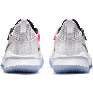Nike Zoom Flight 2 GS - Kids Basketball Shoes - White/Black/Bright Crimson/Pink Blast