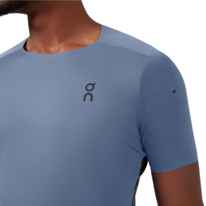 On Running Performance-T Mens Running T-Shirt - Cerulean/Black