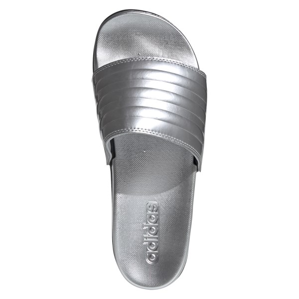 Adidas Adilette Comfort - Womens Slides - Silver Metallic