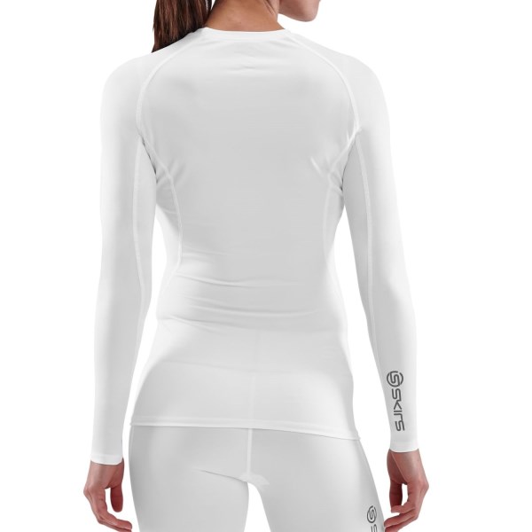 Skins Series-1 Womens Compression Long Sleeve Top - White