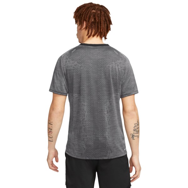 Nike Dri-Fit ADV Techknit Ultra Mens Running Shirt - Black/Iron Grey/Reflective Silver