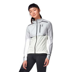 On Running Womens Weather Jacket - Grey/White