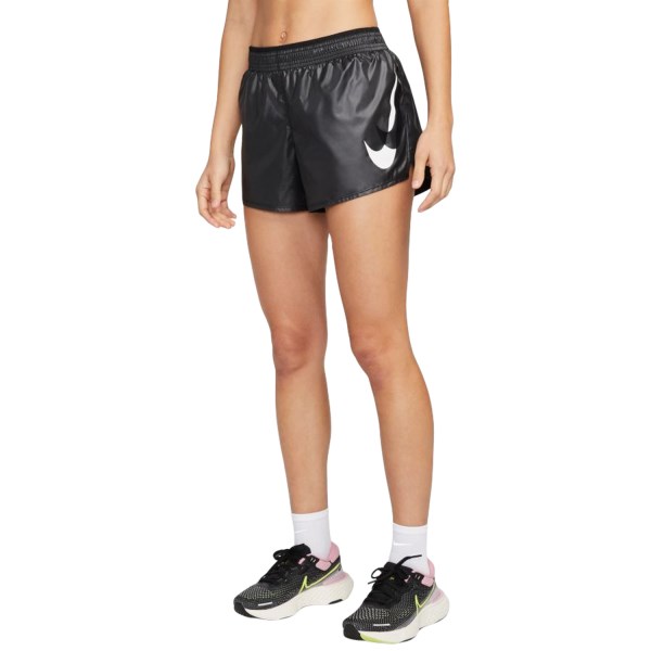 Nike Dri-Fit Swoosh Run - Womens Running Shorts - Black/White