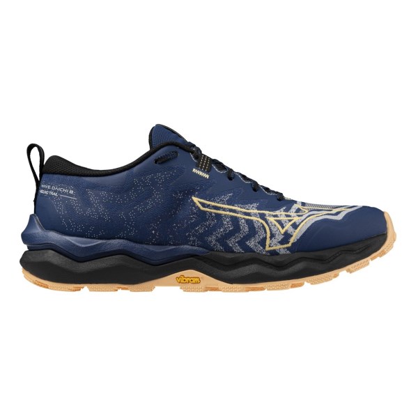 Mizuno Wave Daichi 8 - Womens Trail Running Shoes - Estate Blue/Apricot Ice/Black