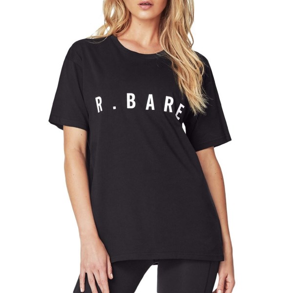 Running Bare Hollywood 90s Womens T-Shirt - Black