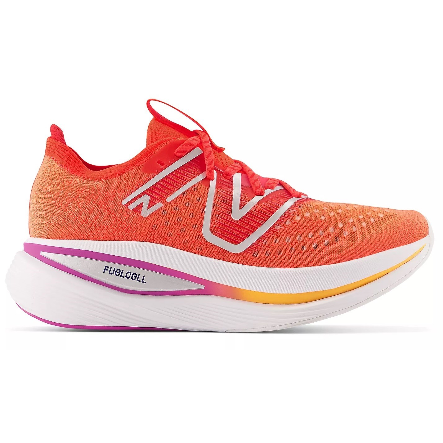  New Balance Women FuelCell Supercomp Trainer V2 Running Shoe,  Electric Red/Silver Metallic, 6 Medium