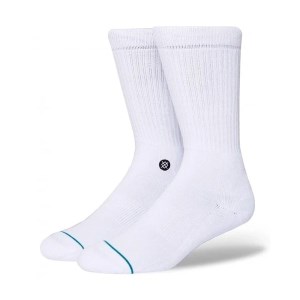 Stance Icon Athletic Crew Socks - White/Black