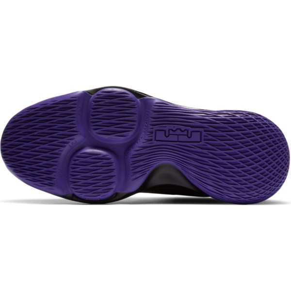 Nike Lebron Witness V GS - Kids Basketball Shoes - Black/Metallic Gold/Fierce Purple