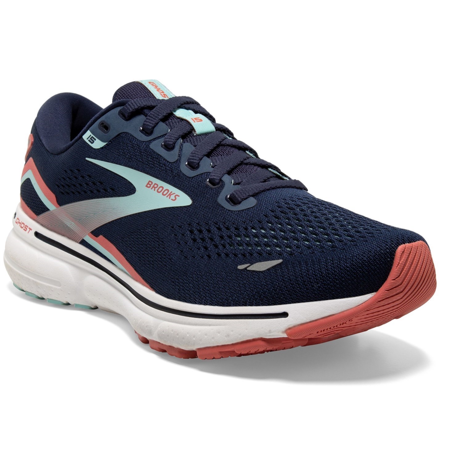 Brooks Ghost 15 - Womens Running Shoes - Peacoat/Canal Blue/Rose ...