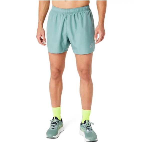 Asics Silver 5 Inch Mens Running Shorts - Celadon