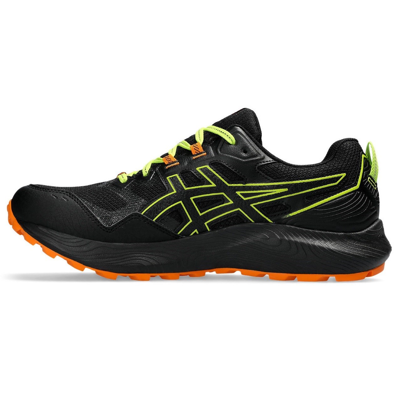 Asics Gel Sonoma 7 - Mens Trail Running Shoes - Black/Bright Orange ...