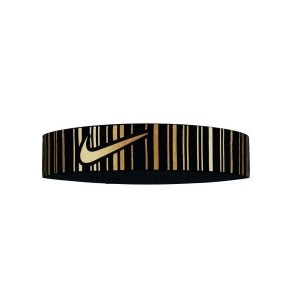 Nike Pro Metallic Sports Headband - Black/Metallic Gold