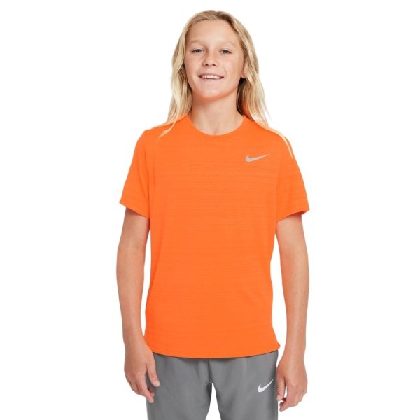 Nike Dri-Fit Miler Kids Running T-Shirt - Total Orange