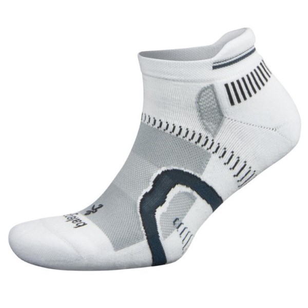 Balega Hidden Contour Running Socks - White/Grey